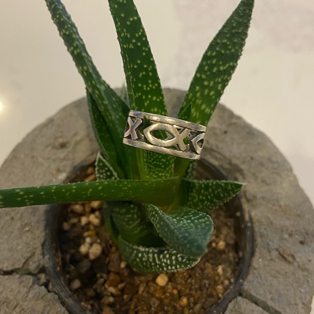 James Avery Sterling Silver Ichthys Ring- Sz 5